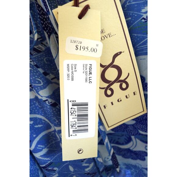 FIGUE Gianna Off-The-Shoulder Tassel Tie Blouse Top Bergdorf Goodman S NWT $325 - Picture 6 of 13